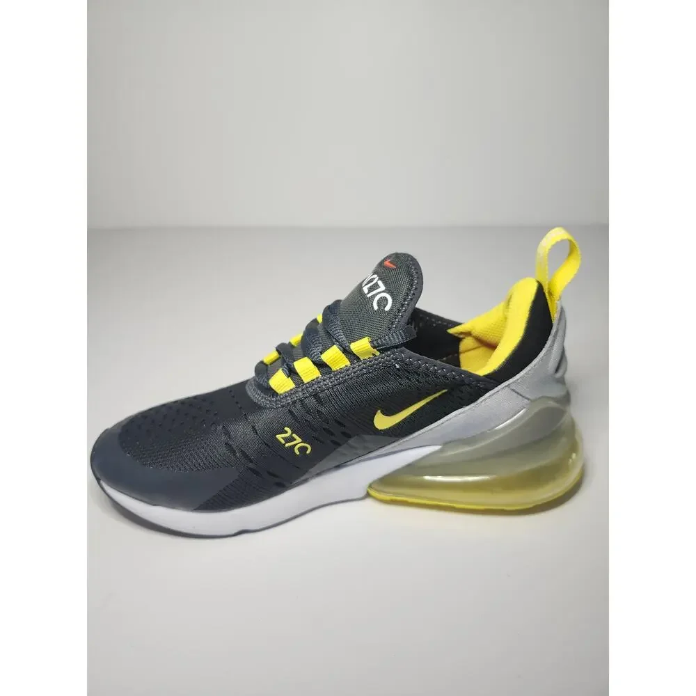 Nike Kids’ Air Max 270 Black Yellow Sz 5.5Y Mesh Athletic Sneaker